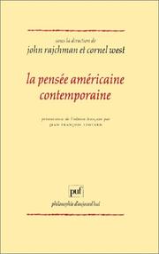 Cover of: La pensée américaine contemporaine