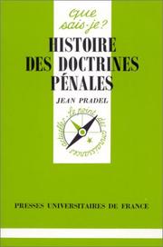 Cover of: Histoire des doctrines pénales