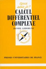 Cover of: Calcul différentiel complexe