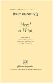Cover of: Hegel et l'État by Franz Rosenzweig
