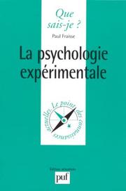 La psychologie expérimentale by Paul Fraisse