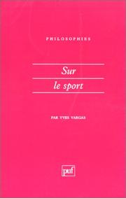 Cover of: Sur le sport by Yves Vargas