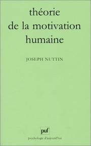 Cover of: Théorie de la motivation humaine, 4e édition