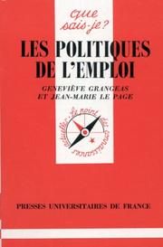 Cover of: Les Politiques de l'emploi