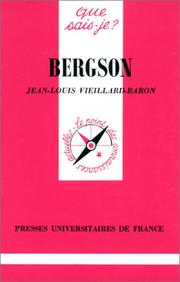 Cover of: Bergson