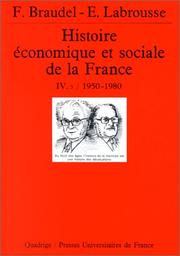Cover of: Histoire économique et sociale de la France, tome 5 : 1950-1980