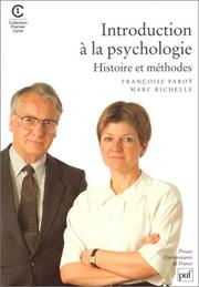 Cover of: Introduction à la psychologie : Histoire et méthode