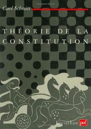 Cover of: Théorie de la Constitution