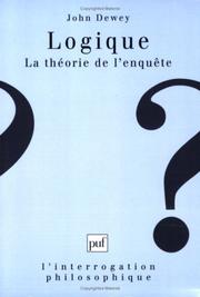 Cover of: Logique by John Dewey