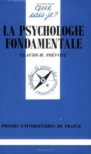 Cover of: La psychologie fondamentale