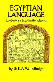 Cover of: Egyptian language by Ernest Alfred Wallis Budge