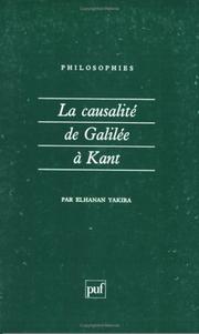 Cover of: La Causalité de Galilée à Kant