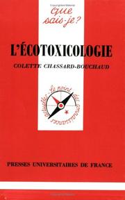 Cover of: L'Ecotoxicologie