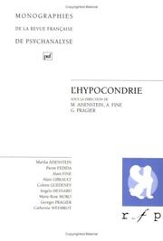 Cover of: L'hypocondrie (Ancien prix Ã©diteur : 15.00 Â - Economisez 50 %) by Alain Fine, Georges Pragier, Marilia Aisenstein