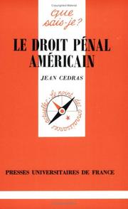 Cover of: Le Droit pénal américain