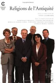 Cover of: Les religions de l'Antiquité by Yves Lehmann