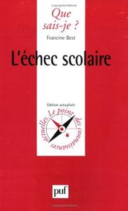 Cover of: L'Echec scolaire