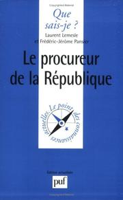 Cover of: Le Procureur de la République