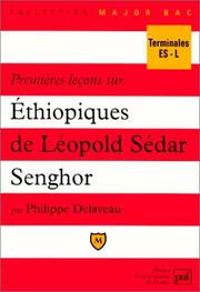 Cover of: Premières leçons sur Ethiopiques de Léopold Sédar Senghor