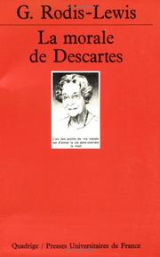Cover of: La Morale de Descartes