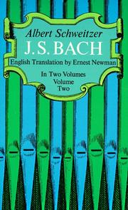 Cover of: J. S. Bach (Volume 2) by Albert Schweitzer