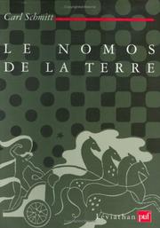 Cover of: Le Nomos de la terre