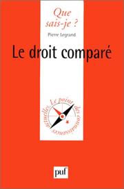 Cover of: Le Droit Comparé