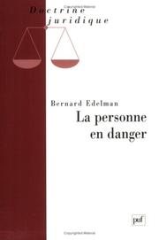 Cover of La Personne en danger by Bernard Edelman