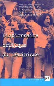 Cover of: Dictionnaire critique du féminisme
