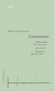 Cover of: Communitas by Esposito R.