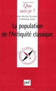 Cover of: La Population de l'Antiquité classique