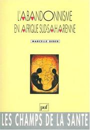 Cover of: L'Abandonnisme en Afrique sud-saharienne