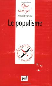 Cover of: Le Populisme