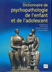 Dictionnaire de psychopathologie de l'enfant et de l'adolescent cover