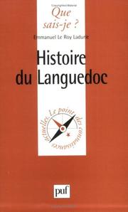 Cover of: Histoire du Languedoc by Emmanuel Le Roy Ladurie, Que sais-je?