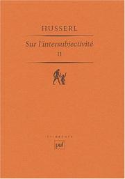 Cover of: Textes sur l'intersubjectivite v2 by Edward Hussey