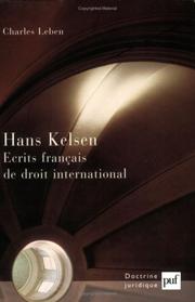 Cover of: Hans Kelsen : Ecrits français de droit international