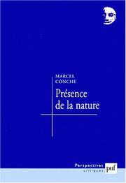 Cover of: Présence de la nature by Marcel Conche