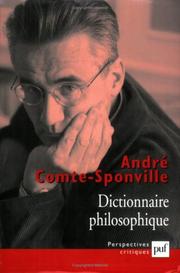 Cover of: Dictionnaire philosophique by André Comte-Sponville