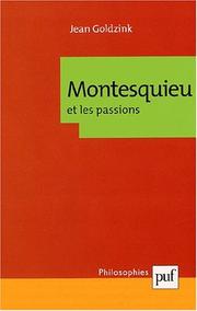 Cover of: Montesquieu et les passions