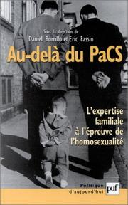 Cover of: Au delà du pacs : L'Expertise Familiale à l'épreuve de l'homosexualité
