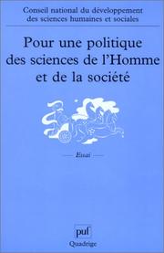 Cover of: Pour une politique des sciences de l'homme et de la societe by Alain Supiot