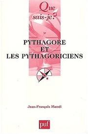 Cover of: Pythagore et les pythagoriciens