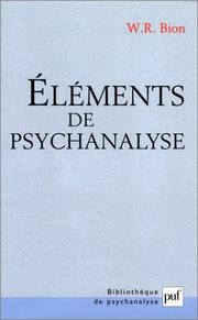 Cover of: Eléments de psychanalyse