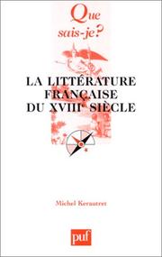 Cover of: La Littérature française du XVIIIe siecle