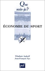 Cover of: Economie du sport