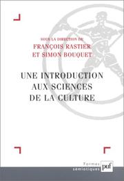 Cover of: Une introduction aux sciences de la culture