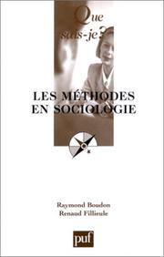 Cover of: Les Méthodes en sociologie