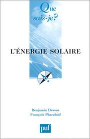Cover of: L'Energie solaire