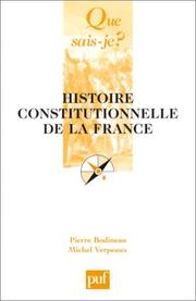 Cover of: Histoire constitutionnelle de la France